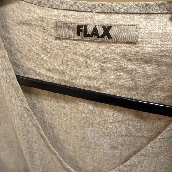 Flax Natural Linen V-Neck Tunic - Picture 3 of 3
